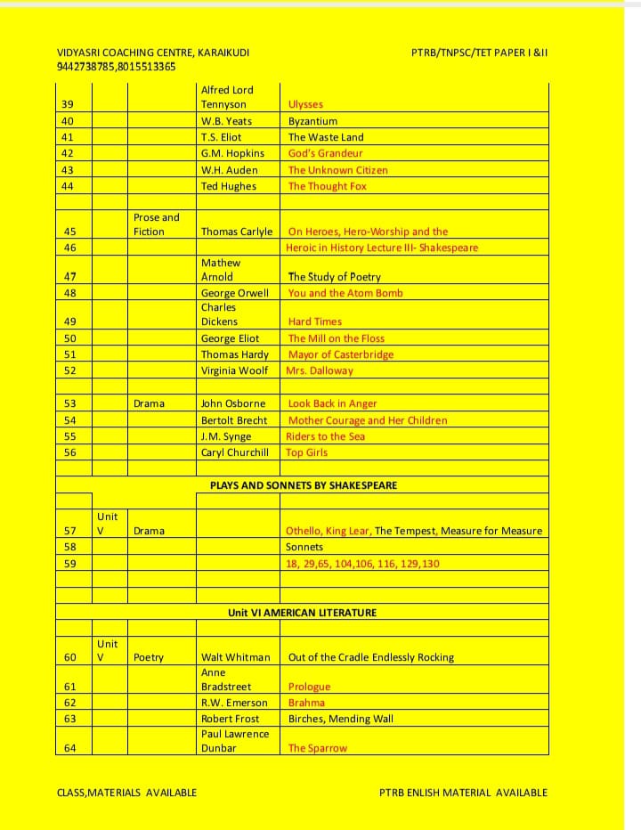 timetable